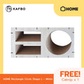Home White Walnut Rectangle & Circle