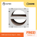 Home White Walnut Semi Circle