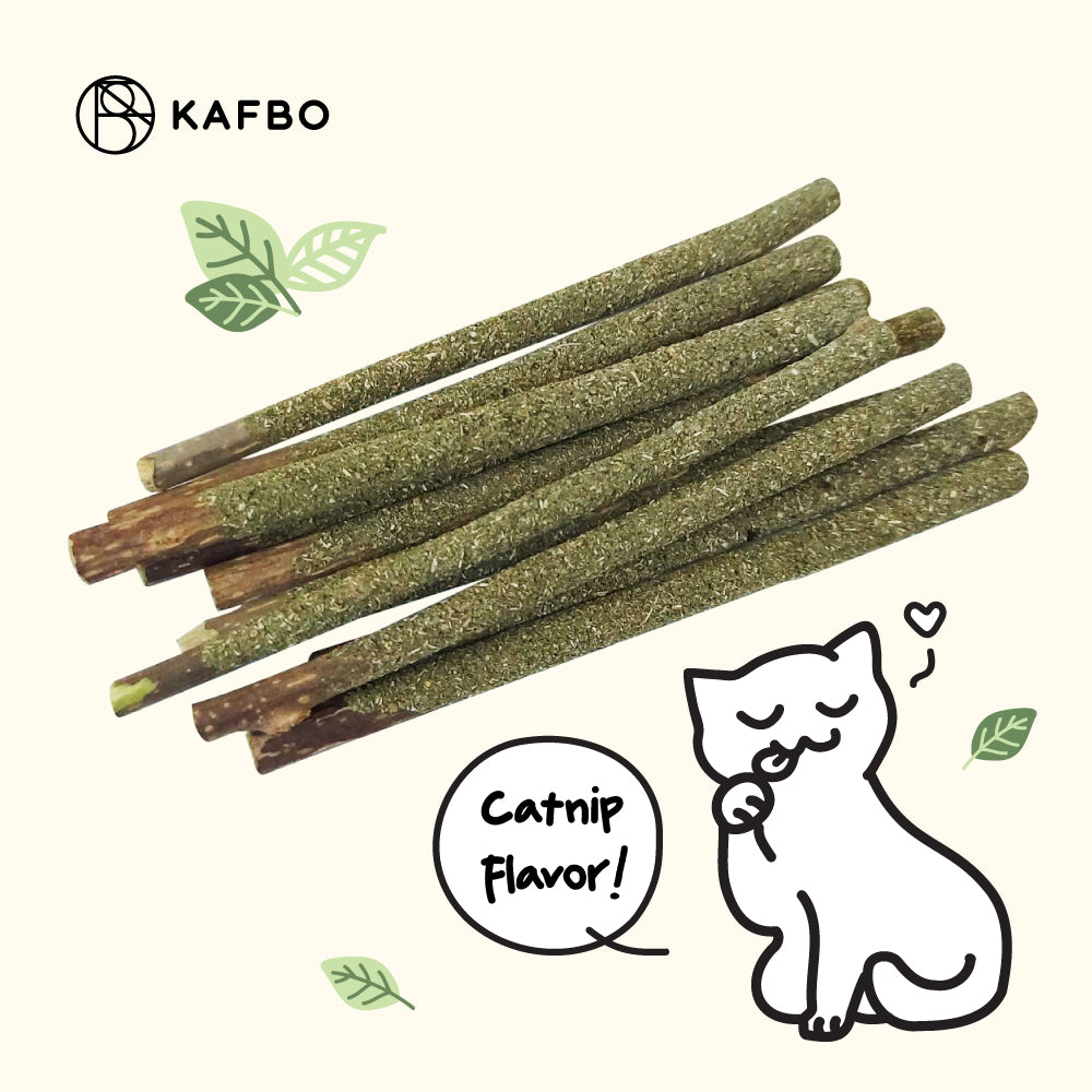 KAFBO Catnip Stick 2 in 1 ไม้มาตาตาบิเคลือบแคทนิป มาตาตาบิ ฟิน 2 เท่า บรรจุ 10 แท่ง