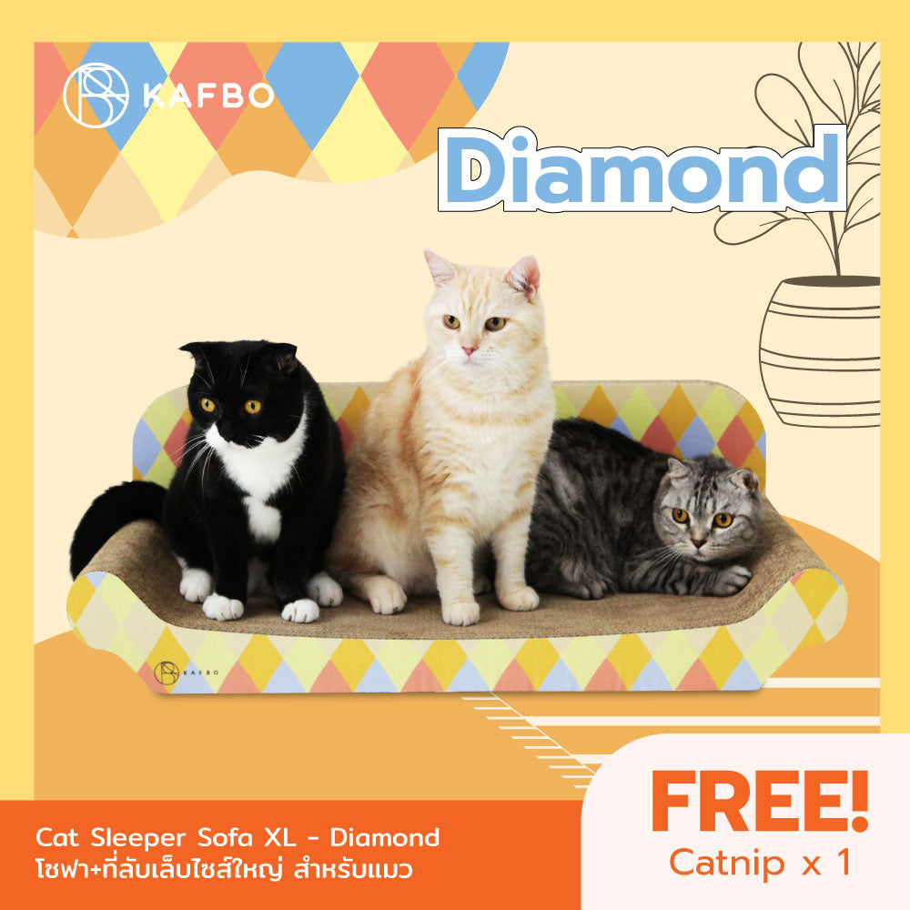 Cat Sleeper Sofa XL - Diamond