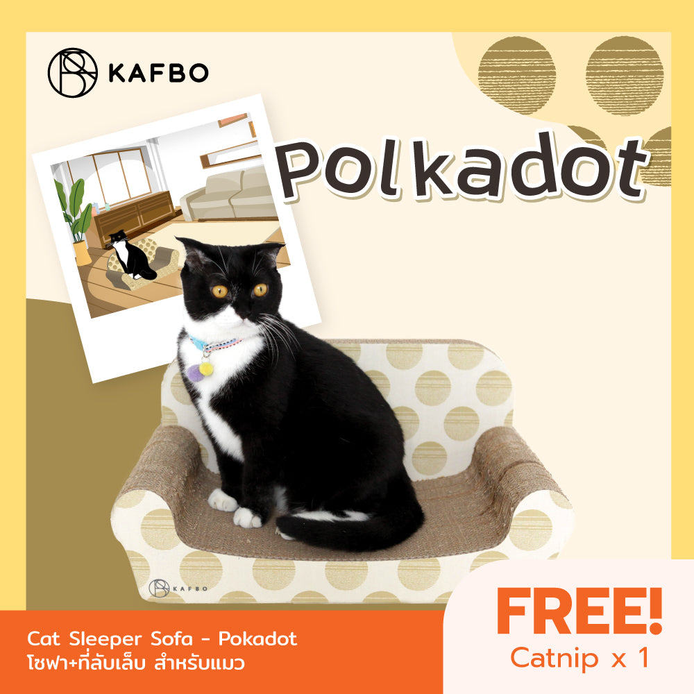 Cat Sleeper Sofa - Polkadot