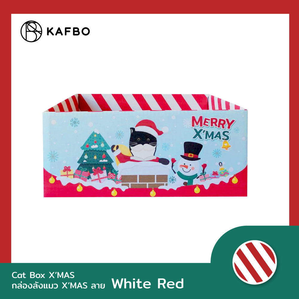 Cat Box- X MAS - White Red